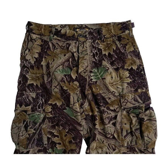 Master Sportsman Leaf Tree Camo Men's Medium Cargo Hunting Pants Tree Deer Brown - Picture 3 of 11